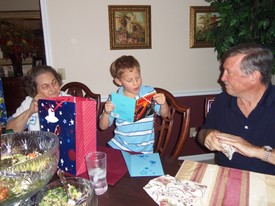 Wed 25 Apr 2012 06:54:12 PM

We had a birthday dinner for Andrew at our home and both sets of grandparents attended!