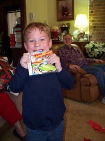 Fri 31 Dec 2010 01:46:58 PM

Grandaddy got Andrew exactly what he wanted -- the Hot Wheels Track Attack video game, and a Nintendo DSi XL to play it on!