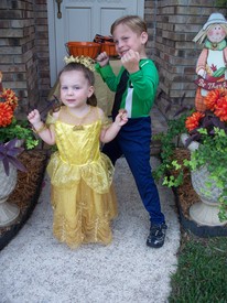Mon 31 Oct 2011 06:14:46 PM

Gracie was a princess and Andrew was Ben 10 for trick-or-treating.